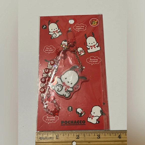 Pochacco 35th Anniversary Beaded Key Holder - Picture 5 of 5